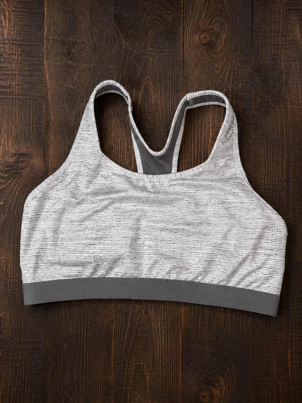 Avia Gray Marble Seamless Racerback Sports Bra XL